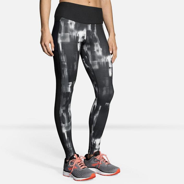 Brooks Greenlight Running Leggings - Women's - Grey (15679-EAKW)